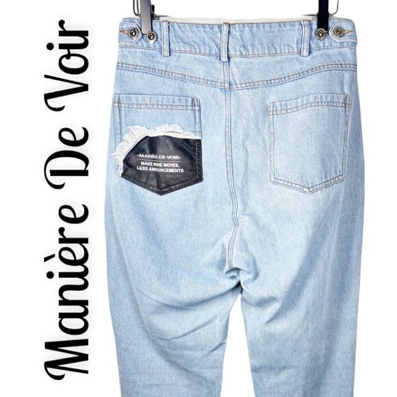 MANIÈRE DE VOIR Skinny High Rise Skinny Jeans With Zipper Legs, UK 10/ US4 - Picture 5 of 10